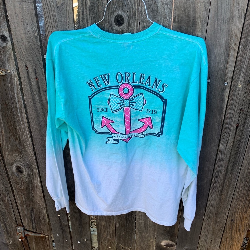 Two tone New Orleans anchor theme women’s shirt